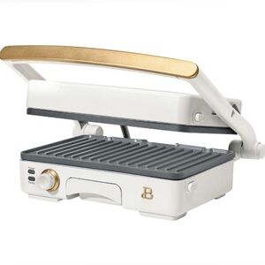 NWT Beautiful 2-in-1 Panini Press & Grill White Icing | Drew Barrymore